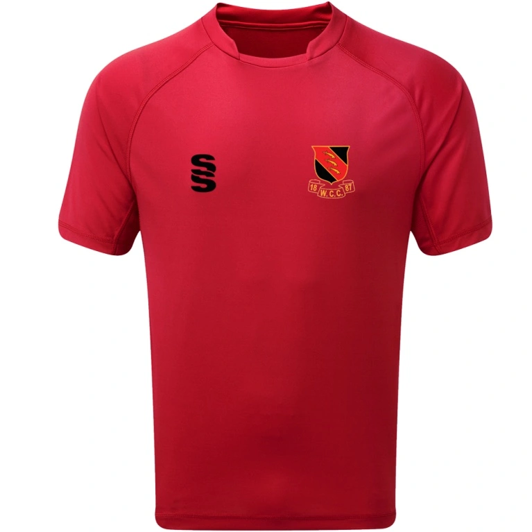 WICKFORD CC - Juniors - Dual Games Shirt : Red