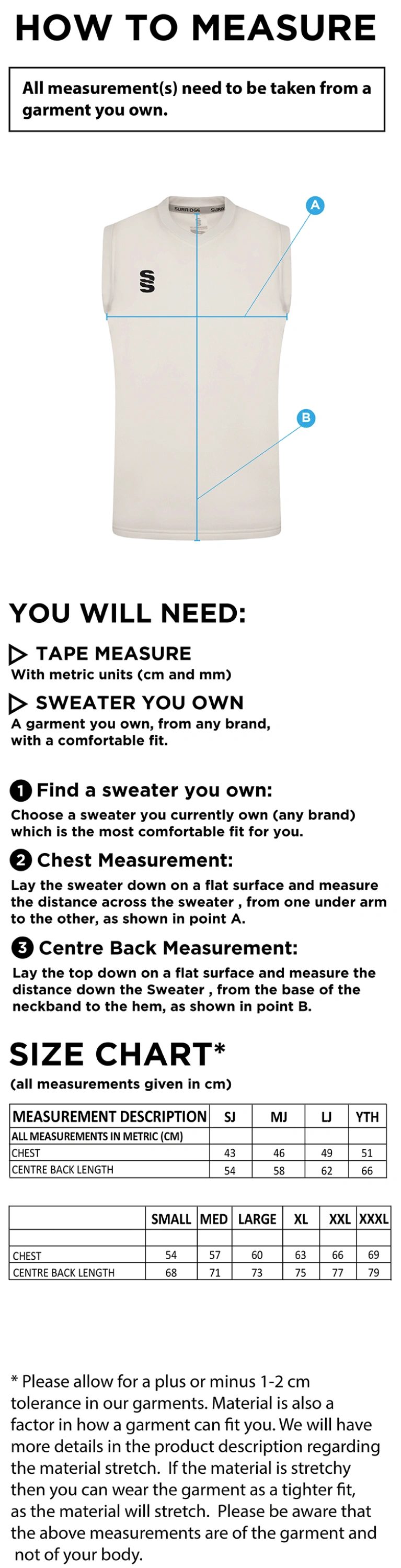wickford cc BLAST SLEEVELESS SWEATER - Ivory - Size Guide