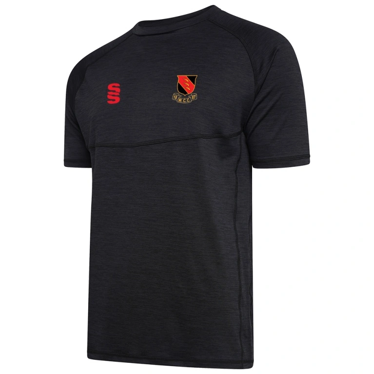 Wickford CC - Juniors - Dual Gym T-shirt : Black Melange