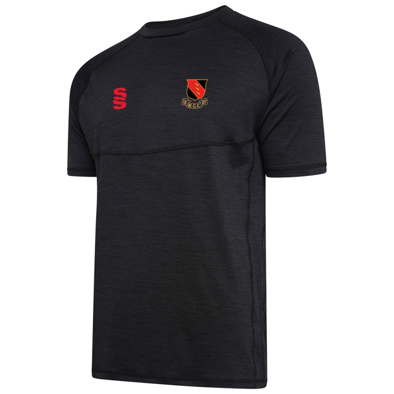 Wickford CC - Juniors - Dual Gym T-shirt : Black Melange